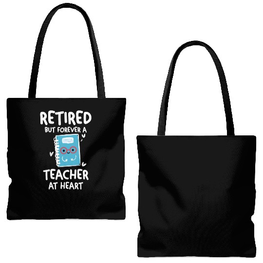 Retired Teacher Quotes Tote Bags (AOP)