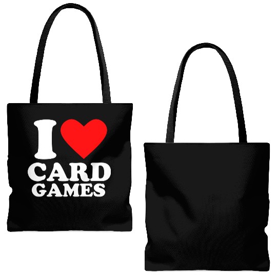 Geek Nerdy Gamer I Love Card Games Tote Bags (AOP)