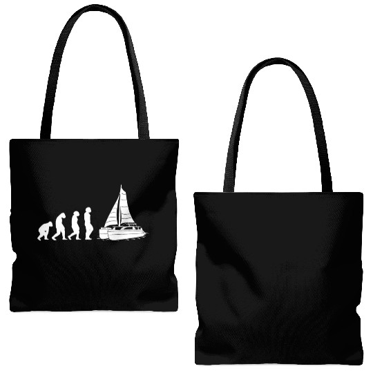 Catamaran-Sailing Yachting-Sailor Evolution Tote Bags (AOP)