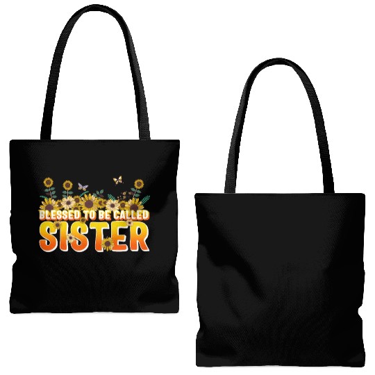 Sisterhood Tote Bags (AOP), Blessed To Be Called Sister