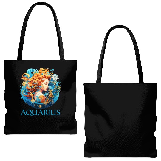 Embrace Your Aquarius Identity: Aquarius Pride Tote Bags (AOP)