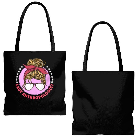 Anthropology Lady Anthropologist Paleontology Tote Bags (AOP)