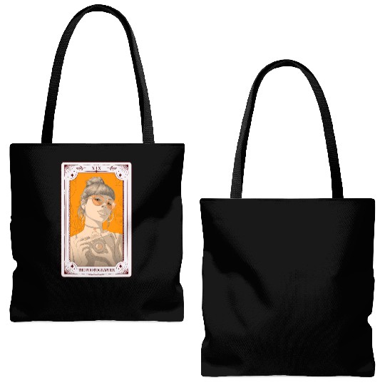 The Photographer Tarot Card Photography Camera Tote Bags (AOP)