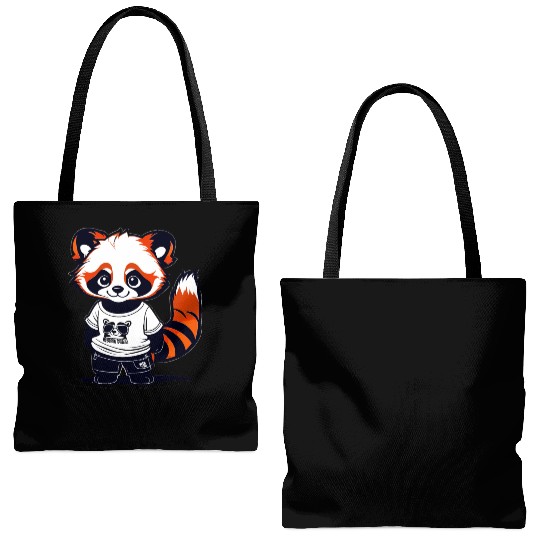Red Panda Cub Tote Bags (AOP)