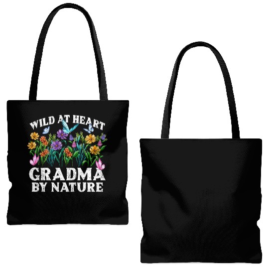 Grandma Wildflower Floral Nature Love Tote Bags (AOP)