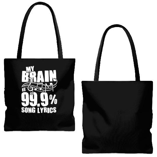 My Brain Song Lyrics Musician Music Tote Bags (AOP)