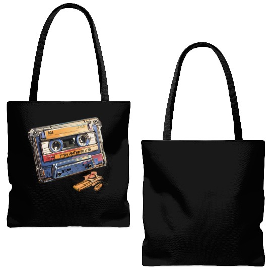 90s Nostalgia Cassette Tote Bags (AOP)