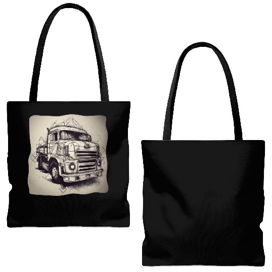 Old School Truck / Oldtimer / Car / Vintage / 60s Tote Bags (AOP)