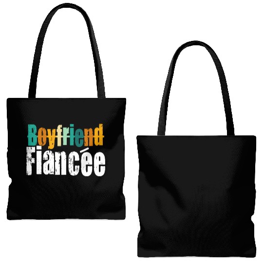 Couple Engagement Engaged Men Funny Fiancee Tote Bags (AOP)