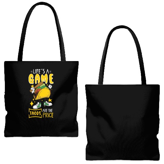 Taco Mexican Food Baseball Card Baseball Player Tote Bags (AOP)