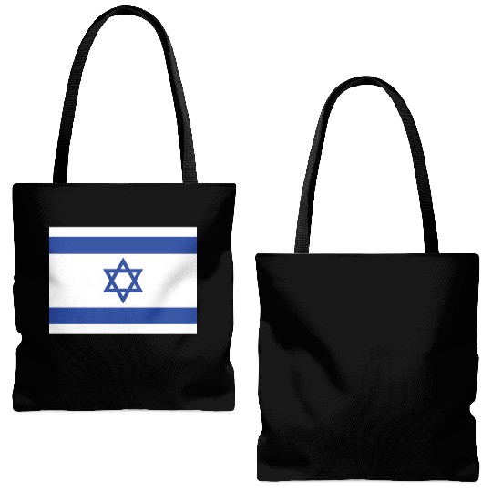 Israeli Flag with Star of David Design Tote Bags (AOP)