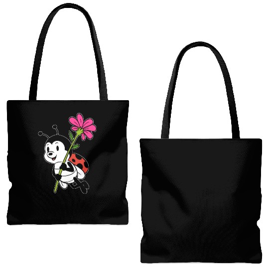 Cute Ladybug Nature Lover Gift Tote Bags (AOP)