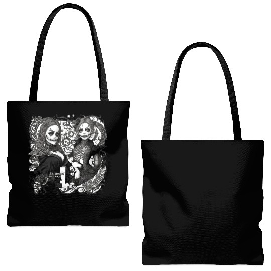 Young witch and pumpkin Halloween 2 Tote Bags (AOP)