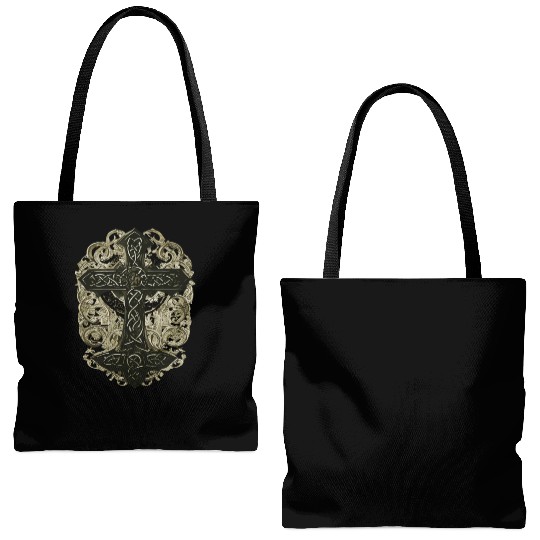 tree celtic cross Tote Bags (AOP)