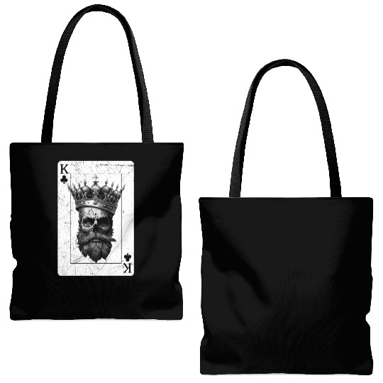 Card Game Gothic Halloween Poker Creepy Tote Bags (AOP)
