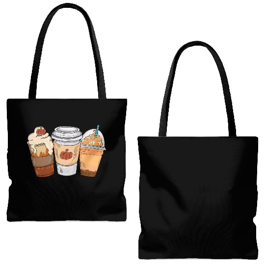 Fall Coffee Drink Thanksgiving Tote Bags (AOP)