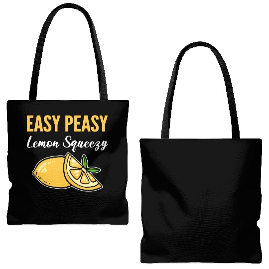Easy Peasy Lemon Lemonade Vendor Gift Tote Bags (AOP)