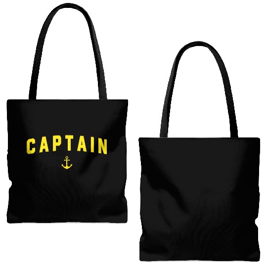 Navy Blue Captain Tote Bags (AOP)