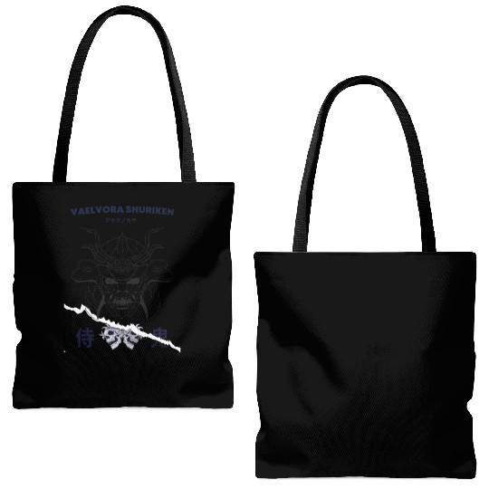 Demon Oni Samurai Vaelvora Tote Bags (AOP)