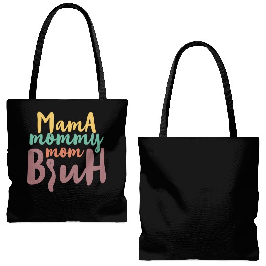 Mama Mommy Mom Bruh Tote Bags (AOP)