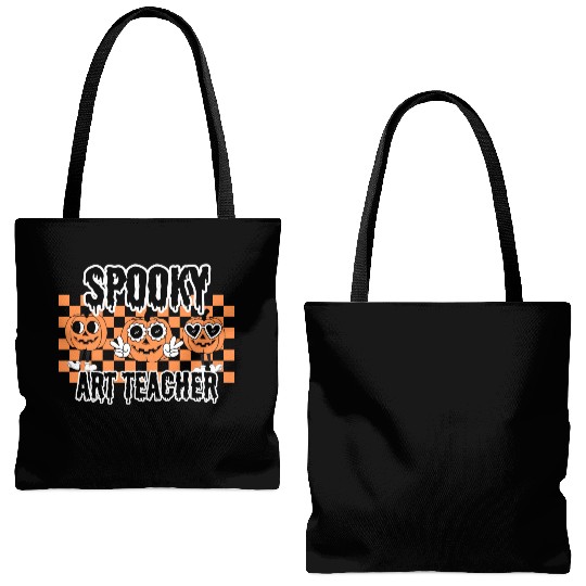 Halloween Spooky Art Teacher Tote Bags (AOP)