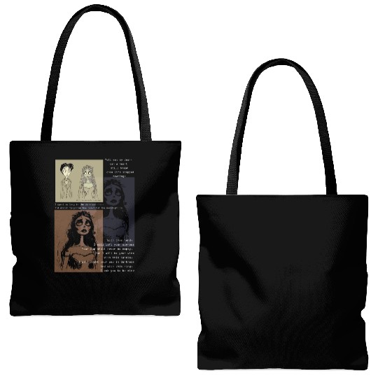 corpse bride Tote Bags (AOP)