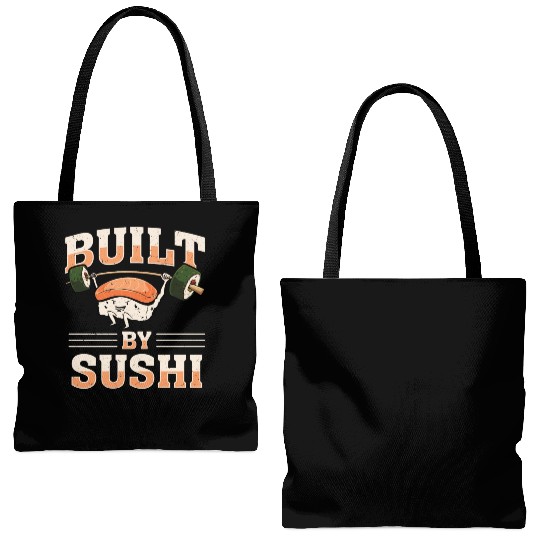 Japanese Food Sushi Lover Bodybuilder Fitness Tote Bags (AOP)