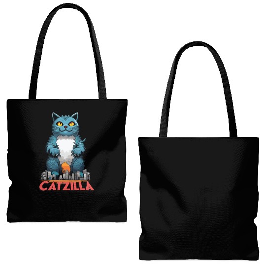 Catzilla Tote Bags (AOP)