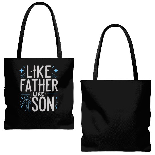 Like Father Like Son Tote Bags (AOP)