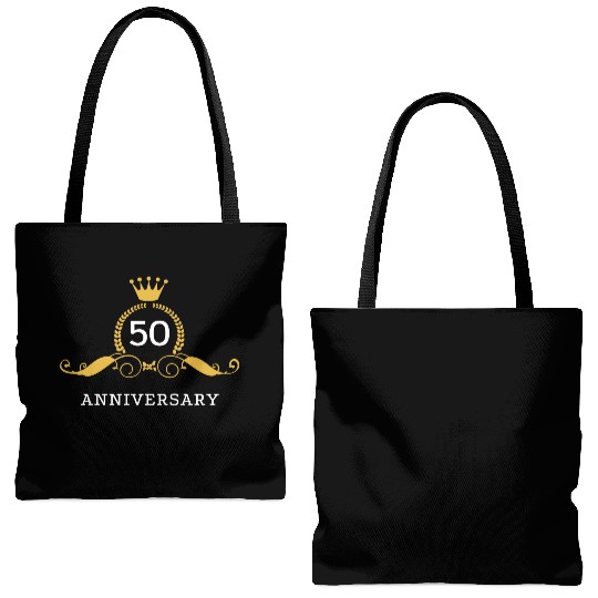 50th Golden Wedding Anniversary / Fifty Years Tote Bags (AOP)