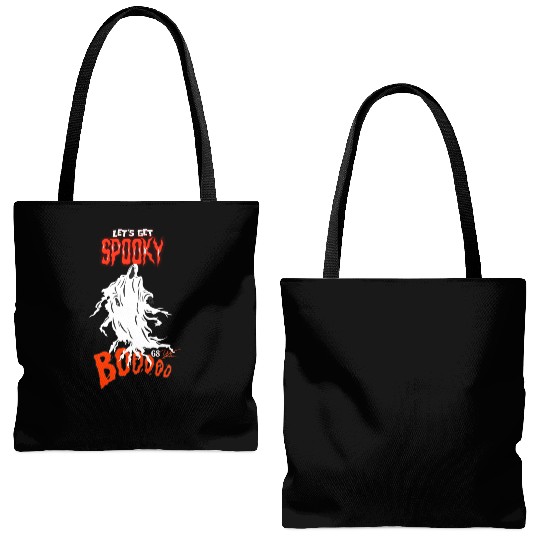 Let's get spooky halloween ghost Tote Bags (AOP)