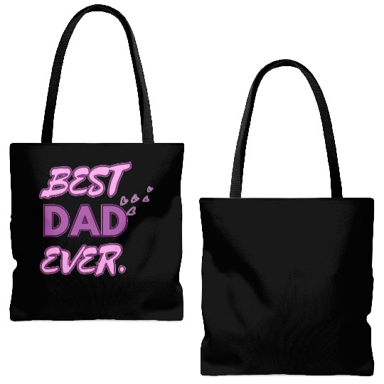 BEST DAD EVER Tote Bags (AOP)