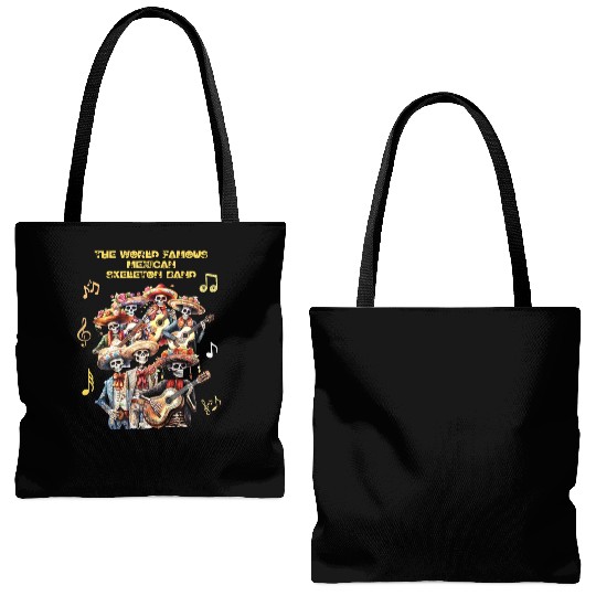 Day of the Dead Skeleton Band Tote Bags (AOP)