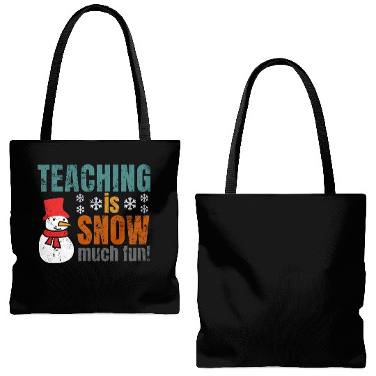 Teaching Is Snow Much Fun Christmas Teacher Tote Bags (AOP)