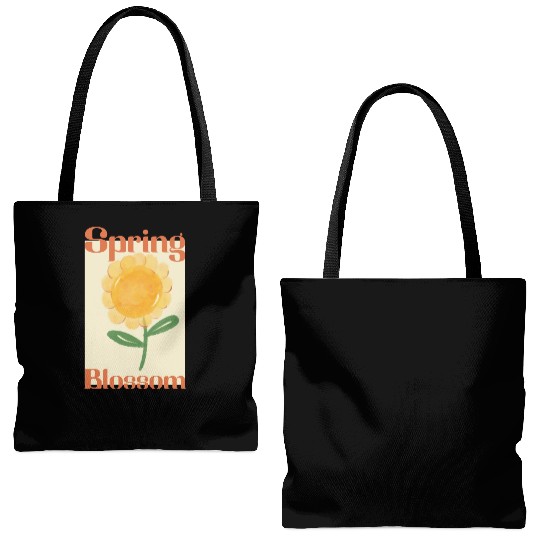 Sunflower Spring Blossom Tote Bags (AOP)
