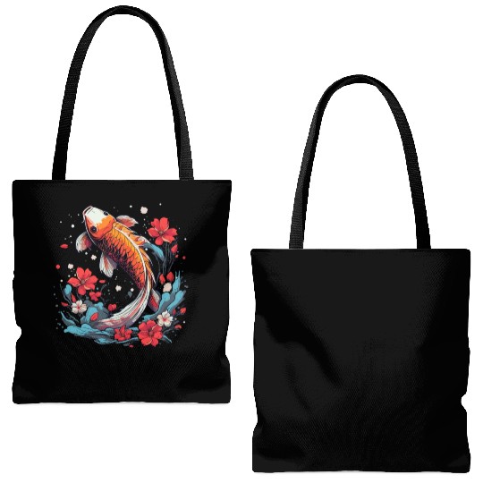 Koi Fish Koi Carp Japanese Koi Garden-Pond Koi Tote Bags (AOP)