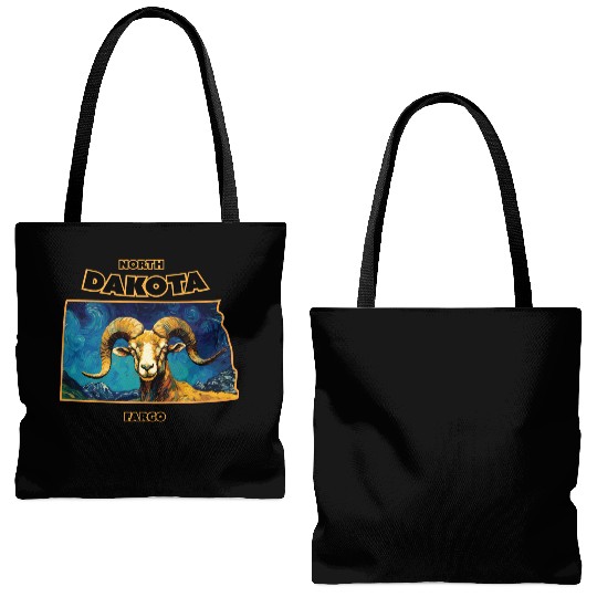 North Dakota - Sheep Tote Bags (AOP)