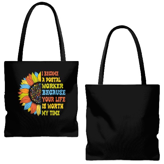 I Became a postal worker Tote Bags (AOP)
