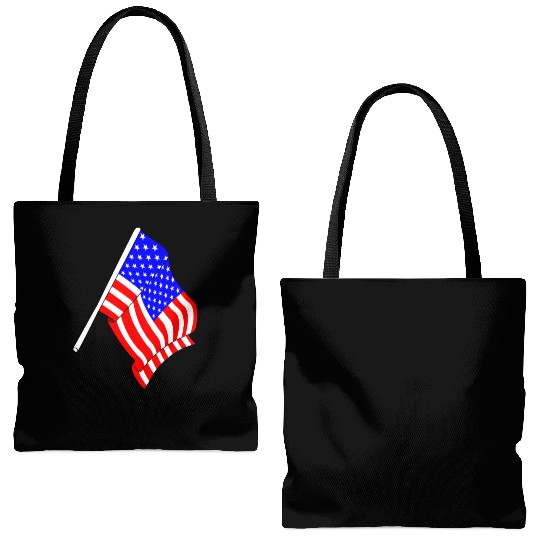 Flag of USA, stars and stripes Tote Bags (AOP)