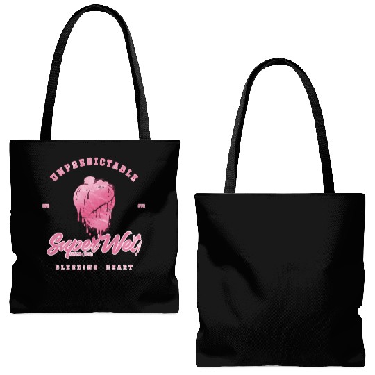 Unpredictable bleeding heart (pale style) Tote Bags (AOP)