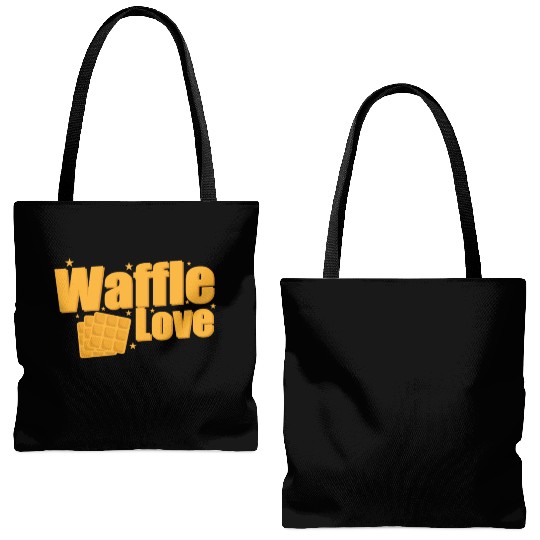 Waffle Love Snack Pastry Baker Tote Bags (AOP)
