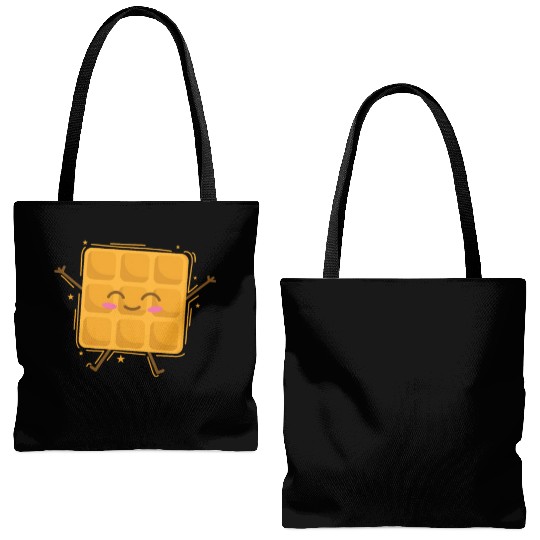 funny Waffle Pastry Baker Dough Tote Bags (AOP)