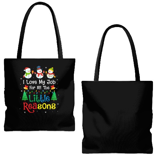 Daycare Teacher Christmas I Love My Job For All Tote Bags (AOP)