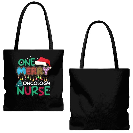 One merry Oncology Nurse Christmas Tote Bags (AOP)