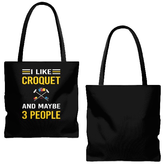 3 People Croquet Tote Bags (AOP)