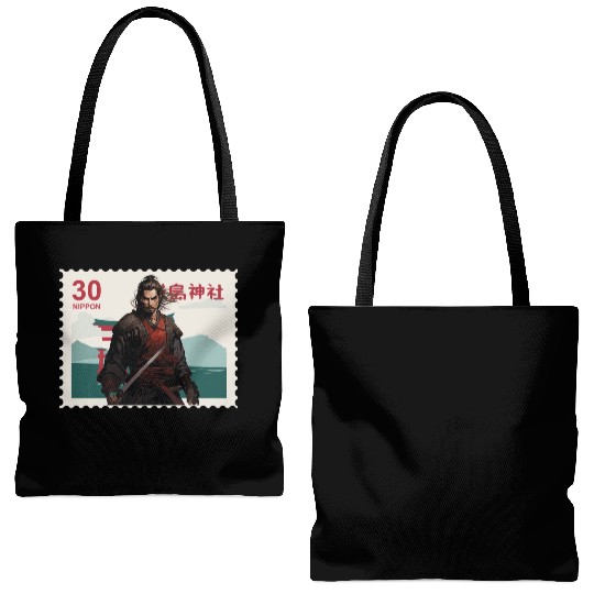Brave Samurai Tote Bags (AOP)