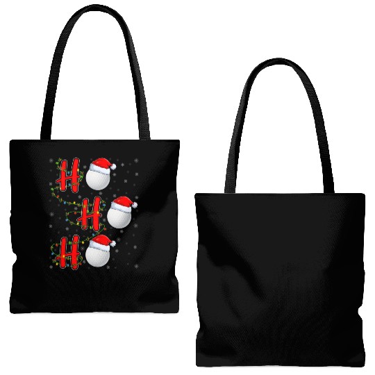 Golf Lighting Xmas Santa Ho Ho Ho Golf Christmas Tote Bags (AOP)