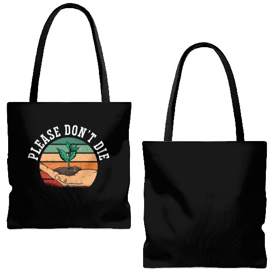 Botany Please Don't Die Indoor Plants Botanical Tote Bags (AOP)