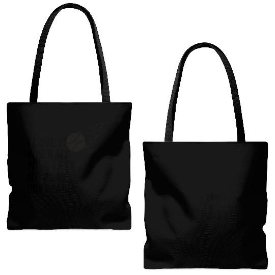 I love it when my wife lets me play softball Tote Bags (AOP)