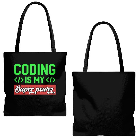 Funny Computer Programmer Computer Science Coding Tote Bags (AOP)